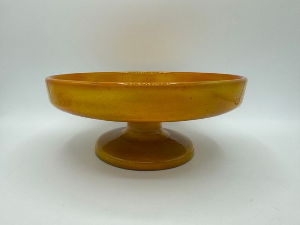 Ruelland Orange Ceramic Pedestal Dish