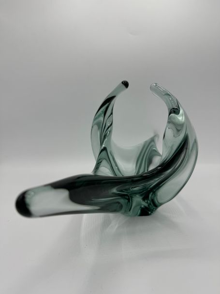 Large Murano Glass Green-blue Centerpiece